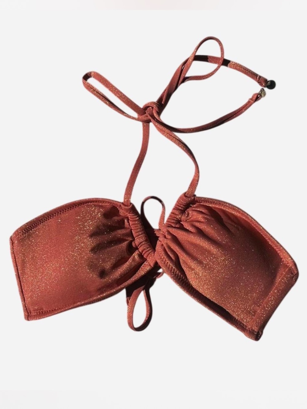 Victoria's Secret Rust Bandeau Halter Bikini Top
